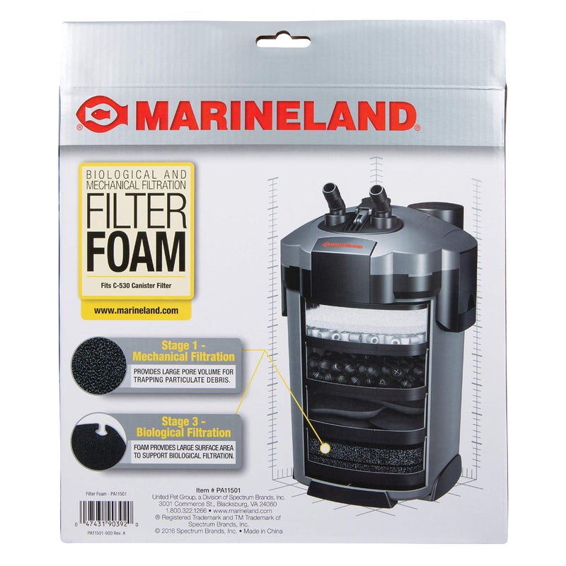 Marineland Filter Foam 2 Count, Supports Biological And Mechanical aquarium Filtration, Rite-Size X, Blacks & Gray (PA11501) - Image 3